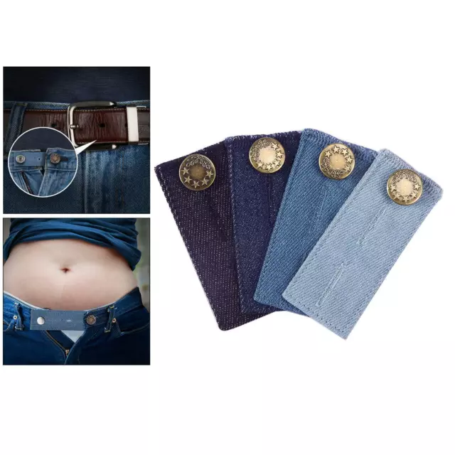 4 Pièces Denim Buttons Extender Ceinture Extenders Pantalon Bouton Extender
