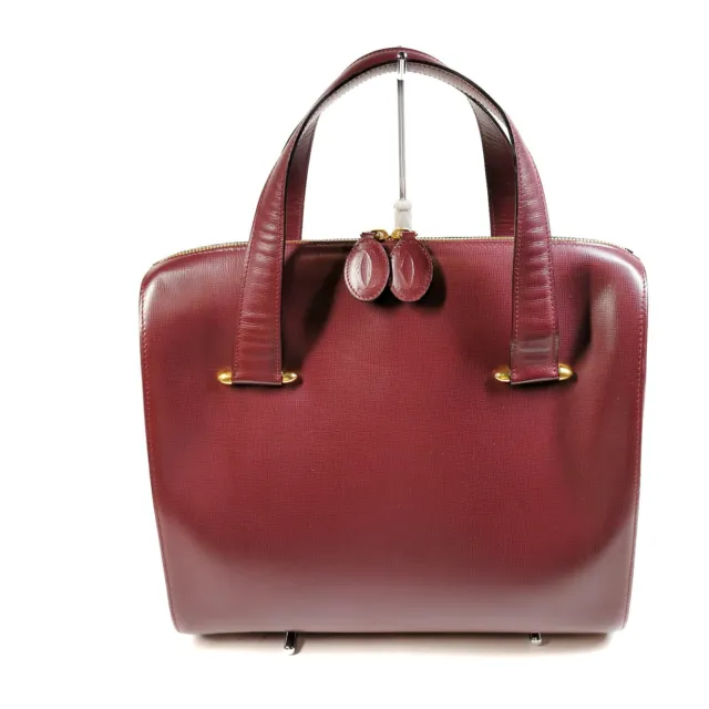 Cartier Hand Bag  Bordeaux Leather 3540807