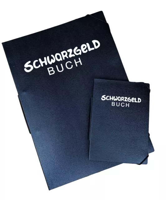 Notizbuch-Set SCHWARZGELD BUCH, 1x Din A4 und 1x Din A6, liniert je 100 Blatt