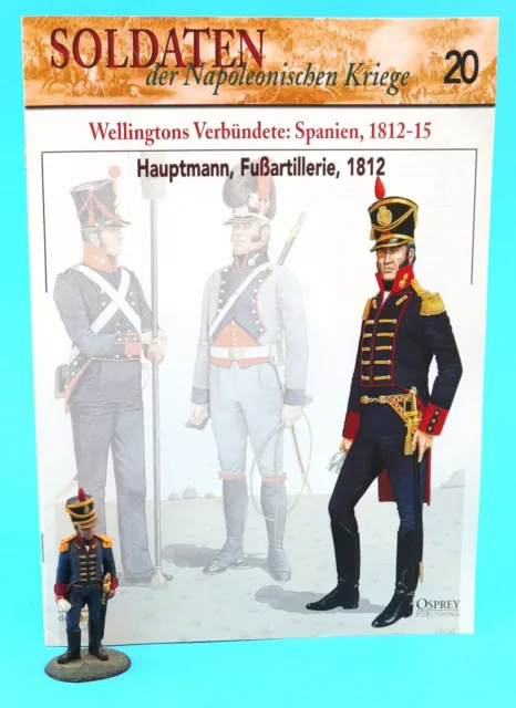 Del Prado Soldaten der Napoleonischen Kriege 20 Hauptmann, Fußartillerie Spanien