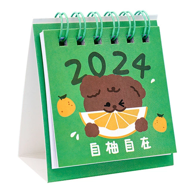 MINI CALENDAR 2024 Planning Tool Desk Set Cartoon Print Morandi Color MINI CALENDAR 2024 Planning Tool Desk Set Cartoon Print Morandi Color
