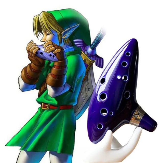 Cosplay The Legend of Zelda Link 12 Hole Ocarina Ceramic Alto C Instrument Gifts