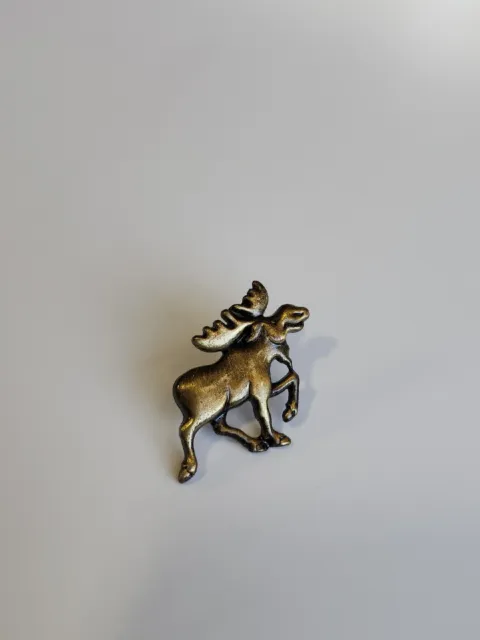 Running Moose Lapel Pin Bronze Color