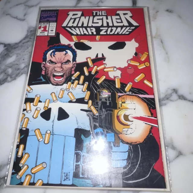 The Punisher: War Zone #1 (Mar 1992, Marvel) Die Cut Cover Romita Jr. VF
