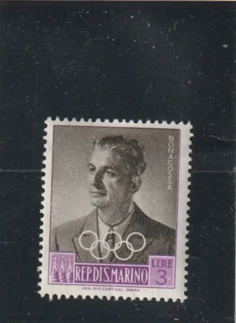 L5221 SAN MARIN timbre Y&T N° 461 de 1958 " Bonacossa " Neuf *