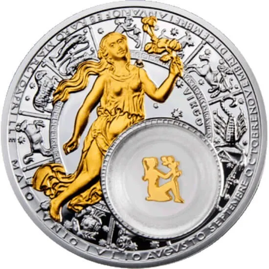 Virgo Zodiac Proof Silver Coin 20 rubles Belarus 2013
