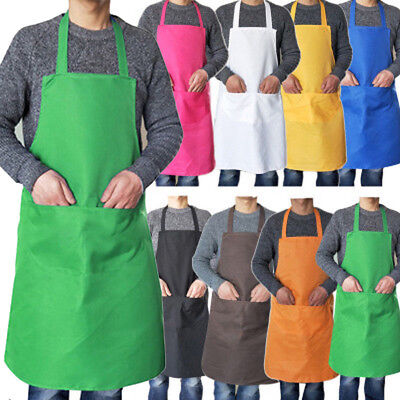Adjustable Bib Apron Dress Men Women Kitchen Restaurant Chef Classic Cooking Bib