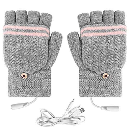 flintronic Gants Chauffants USB, Gants Chauffants Électriques Température Rég...