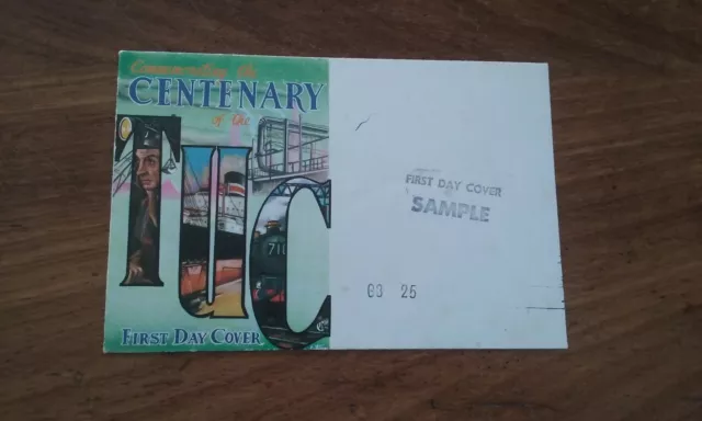 TUC Centenary First Day Cover Sample 1968 no stamp