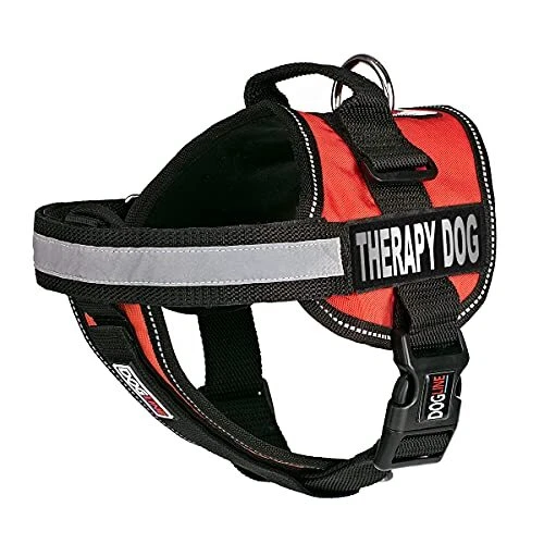 Dogline Vest Harness for Dogs and 2 Removable Therapy Dog Patches, X-Large/36...