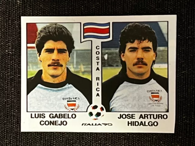 Sticker Panini World Cup Italy 90 Conejo/Hidalgo Costa Rica # 183 Recup Removed