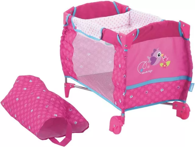 Petit Lit De Voyage pour Poupées 3 IN 1 - Avec Langer Et Sac pour Il Transport 2