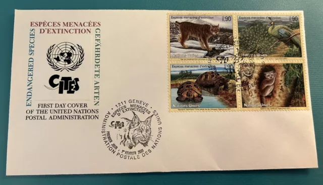 United Nations Endangered Species 2001 First Day Cover