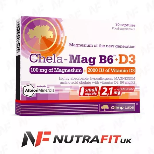 OLIMP CHELA-MAG B6+D3 magnesium vitamin B D K complex 30 caps