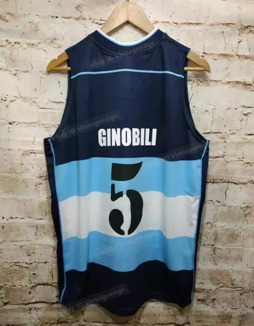 Retro Manu Ginobili Ginóbili #5 Scola Team Argentina Jersey All Stitched  S-5XL