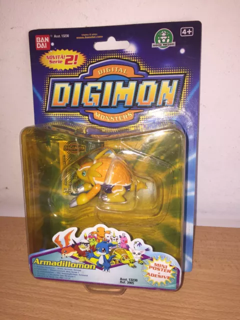 Giochi Preziosi Bandai Digimon Serie 2 ARMADILLOMON Action Figure MOC Vintage