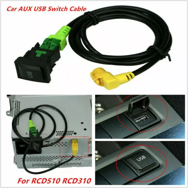DE #5KD035726A USB Schalter Kabel Für VW RCD510 RNS510 USB Radio Jetta GOLF MK6