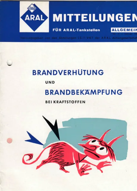 alte Aral Mitteilungen Brandverhütung und Brandbekämpfung 1964  (aral30)