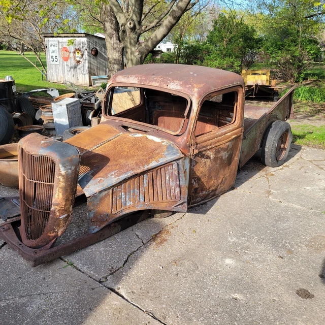 1935 1936 Ford Pick Up Truck Cab Bobber Rat Rod Farm Truck 34 35 36 A Frame Iowa 1935 1936 Ford Pick Up Truck Cab Bobber Rat Rod Farm Truck 34 35 36 A Frame Iowa