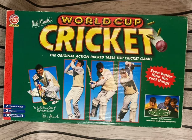 Vintage Mike Athertons World Cup Cricket 1995 Table Top game Peter Pan Games