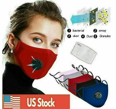 Cotton reusable face mask washable Mouth Cover Anti -fog PM2.5 With 2 h 10