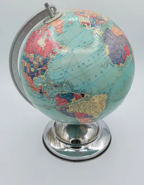 Vintage 1950's Replogle Globe by Gustav Brueckmann 10 Inch 1950's World Globe