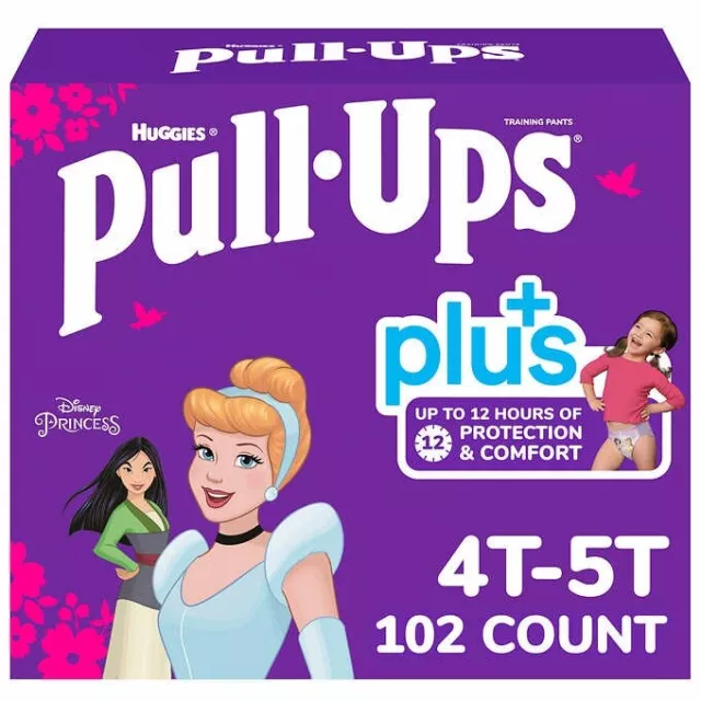 Huggies Pull Ups Training Pants For GIRLS 4T-5T, 102 Ct - Disney Princess 👑