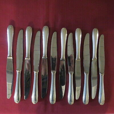 6 couteaux à poisson en métal argenté modèle coquille Christofle CHRISTOFLE ALFÉNIDE 