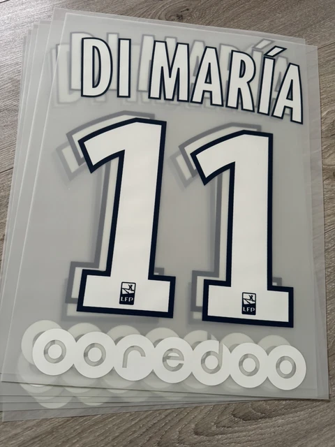 FLOCAGE PSG DI Maria 2015 2016 2017 L1 Home Paris Name Set Monblason EUR 22,00 - FR