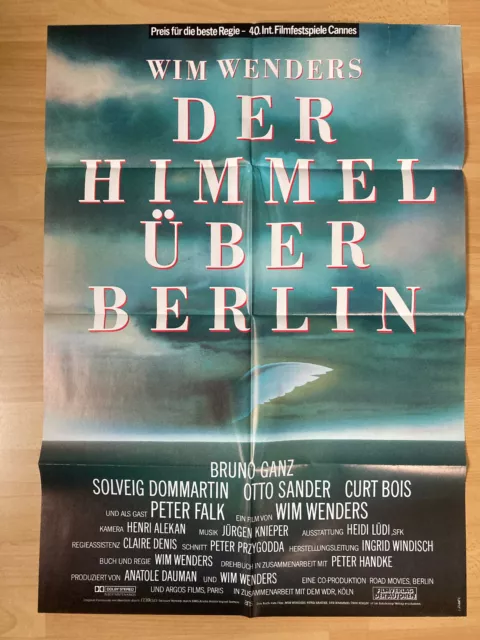 Filmposter * Kinoplakat * A1 * Der Himmel über Berlin * 1987 * Wim Wenders