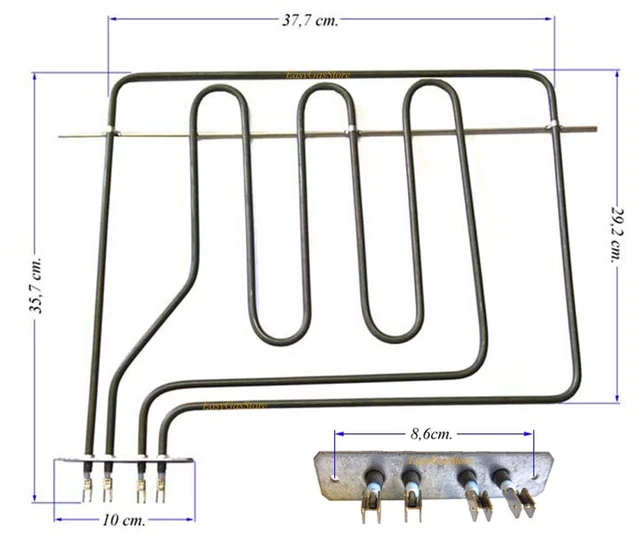 Resistenza Scaldabagno Resistenza Forno Elettrico Nardi Doppia Grill Superiore - 800/1600W Per Cielo Forno, Nuova Resistenza Superiore Forno 1600w