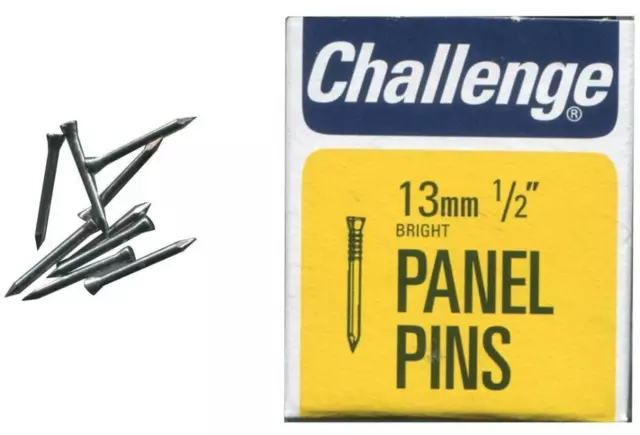 2.5cm (25mm) Brillant Panneau Broches, 50g Paquet - CHALLENGE