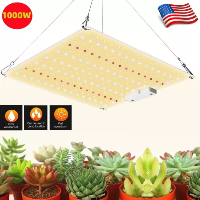 1000W LED Grow Light Full Spectrum for Indoor Plant Growth 3x3 ft Coverage Area