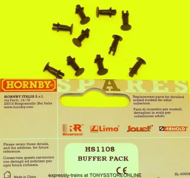 hornby international ho spares hs1108 1x 5mm buffer pack suits hl2003/07