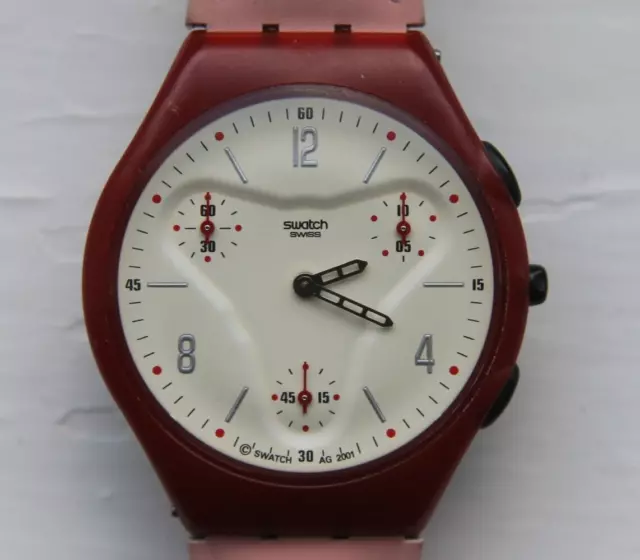 Swatch Skin Chrono Suyr100 - Red Illusion / Ag2001 * New Strap