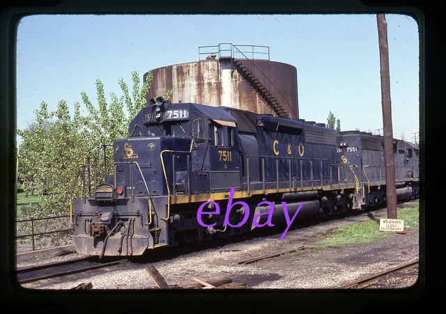 Orig Slide Chesapeake & Ohio C&O CO #7511 SD40 1978