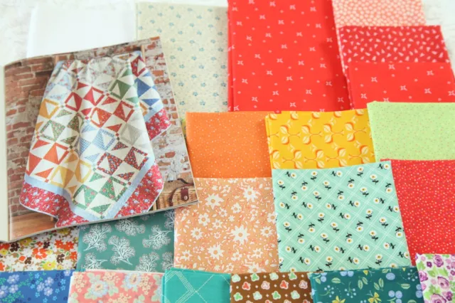 Kit de edredón A Tisket a Tasket 64"" x 76"" primavera verano colorida tela chatarra