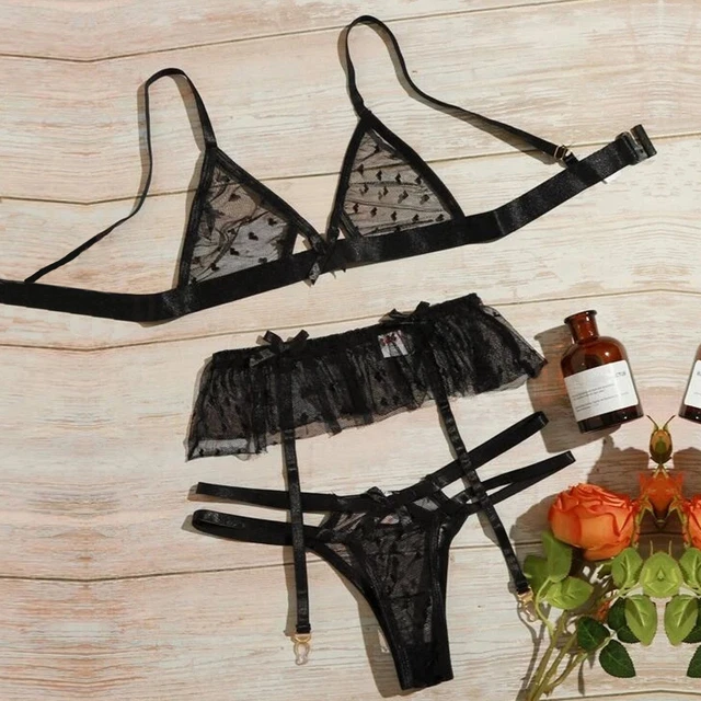 BH Unterwäsche S-XL-drahtlose Frauen mit Strumpfstring-pajamas Samt Dessous