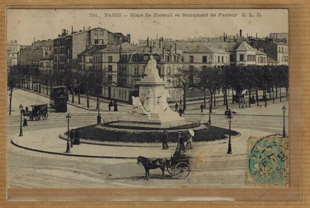 Cpa Paris - Place de Breteuil and Pasteur Monument wn0648