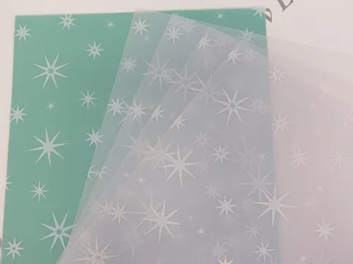 Gedrucktes Pergamentpapier - weiße Sterne A4 100 g/m2 wählen Sie 10 oder 25 Blatt Handwerk 2