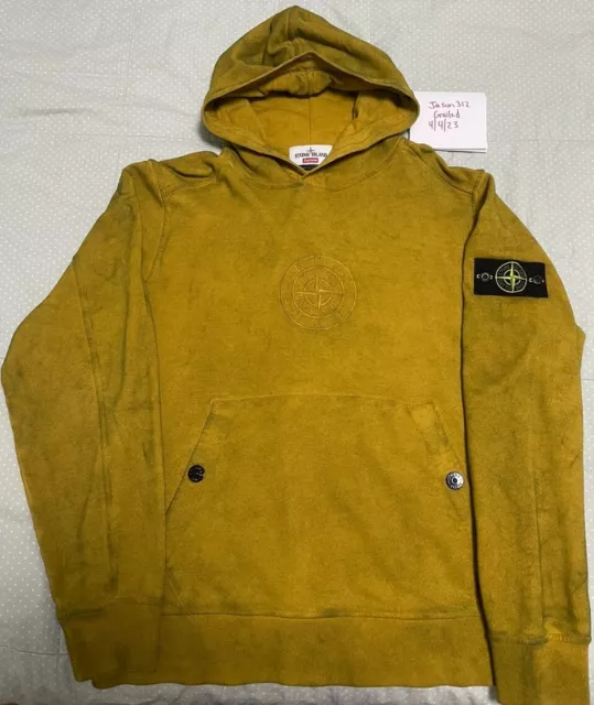 SWEAT SHIRT CAPUCHE Supreme X Stone Island Olive Medium SS19 100