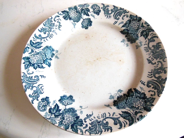 Grande assiette plate Saint AMAND et HAMAGE Boule de Neige
