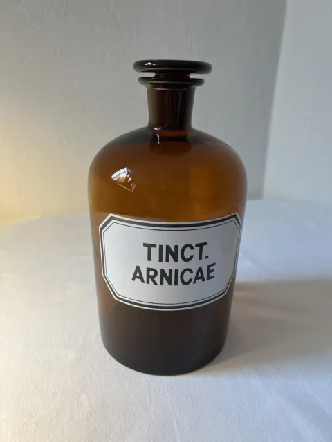 Alte Apothekerflasche - 3 Liter - Vintage - Braunglas - eingeschliffener Stöpsel