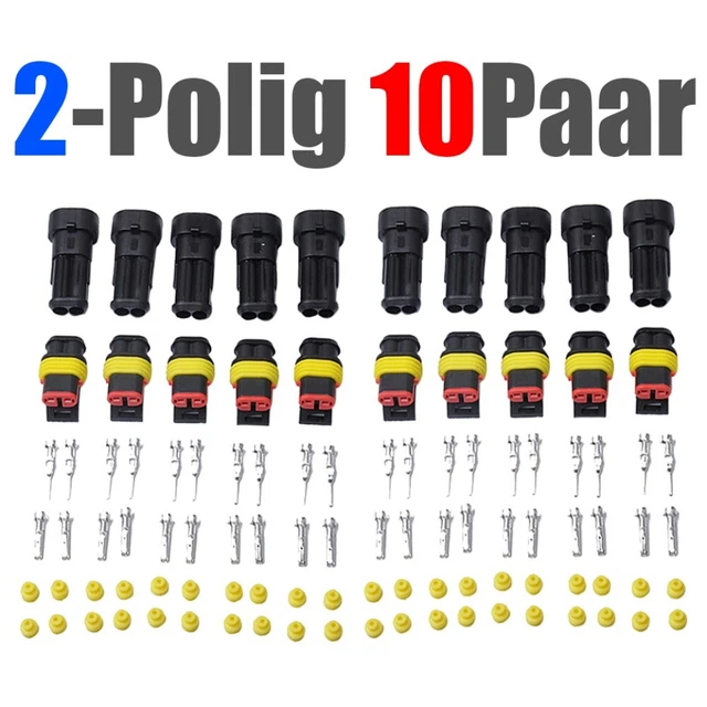 SENZEAL JST Steckverbinder Set – 10 Paar, 2 Pin, Männlich/weiblich, Für RC, BEC, Lipo Akkus