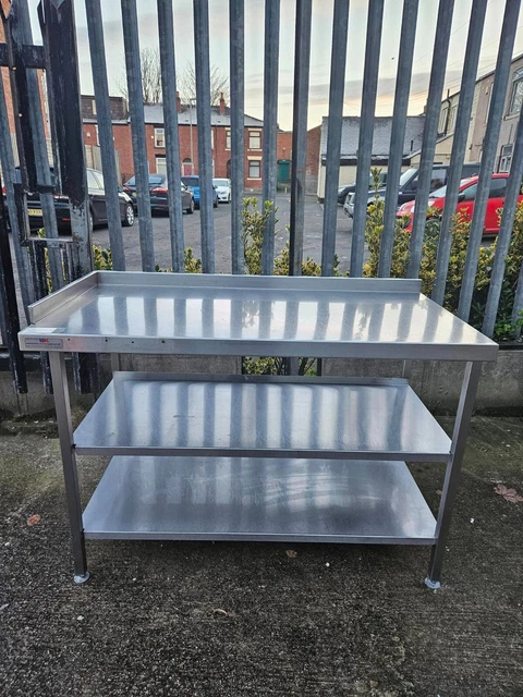 Commercial / Stainless Steel Table/Workbench With 2 Undershelves (1310 x 660mm)