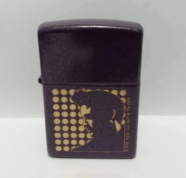 Zippo 2003 Elvis Silhouette Purple Shimmer Brass No Insert No Box Read