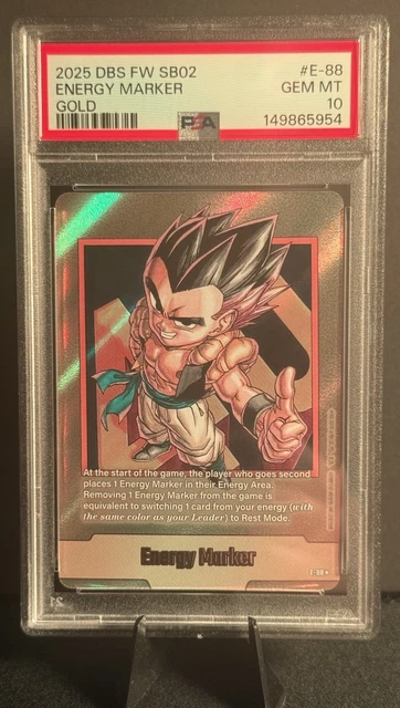 2025 DBS FUSION World SB02 #E-83 Energy Marker Gold PSA 10 GEM