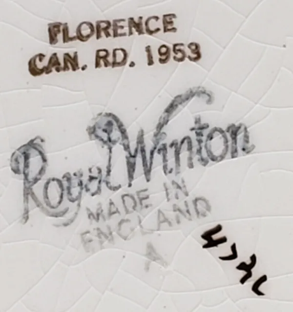 Royal Winton Florence Chintz Square Salad Plate 7 3/4" Vintage 8