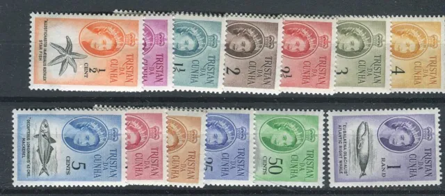 Tristan da Cunha QEII 1961 set of 13 SG42/54 MNH
