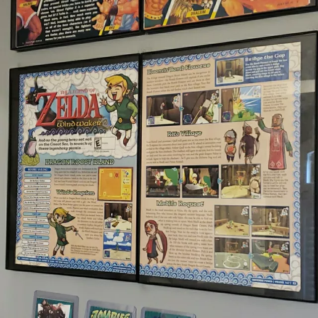 FRAMED Retro 2003 Legend of Zelda The Wind Waker GameCube Video Game Wall Art